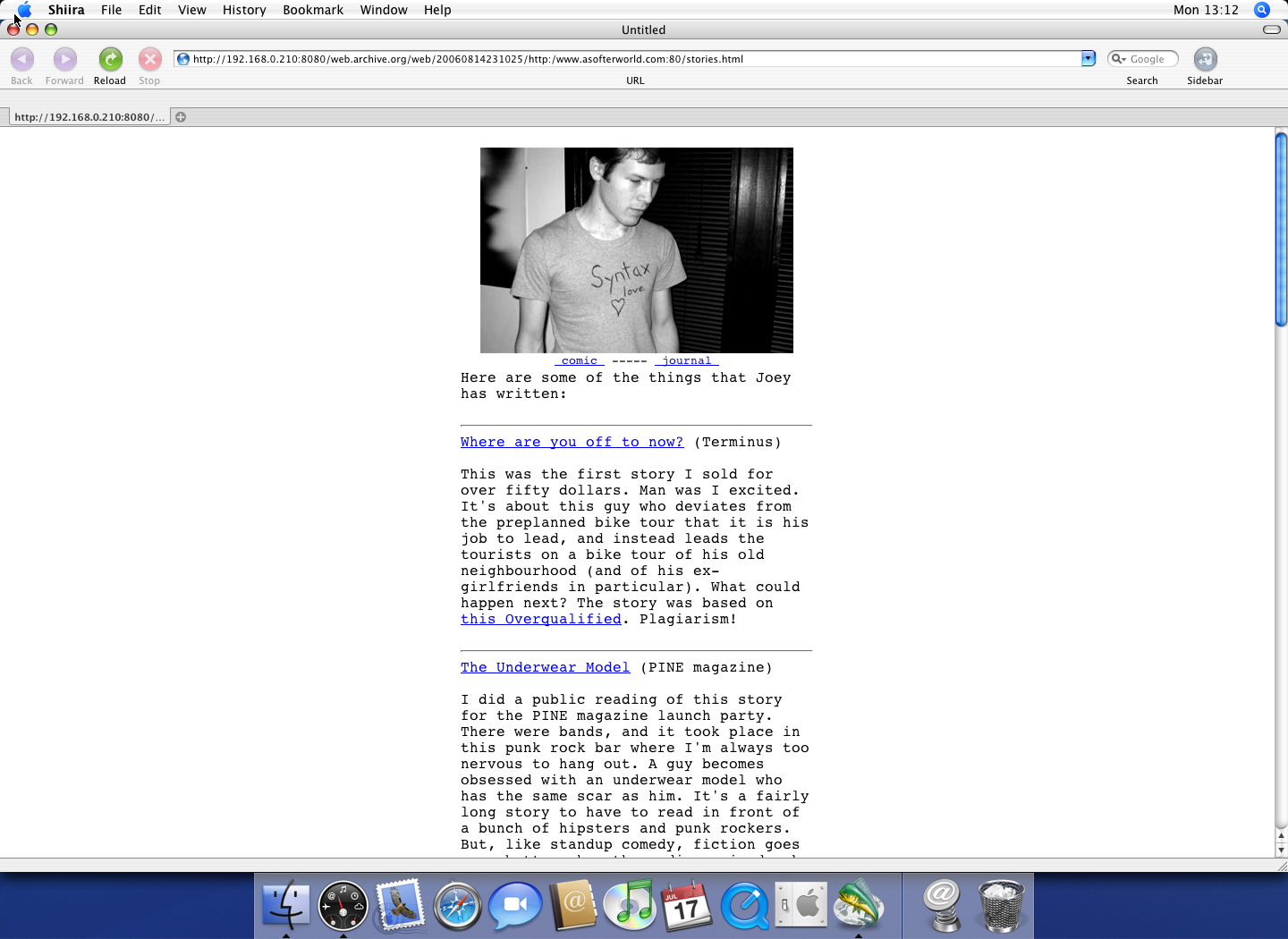 An Image of A Website From 2006